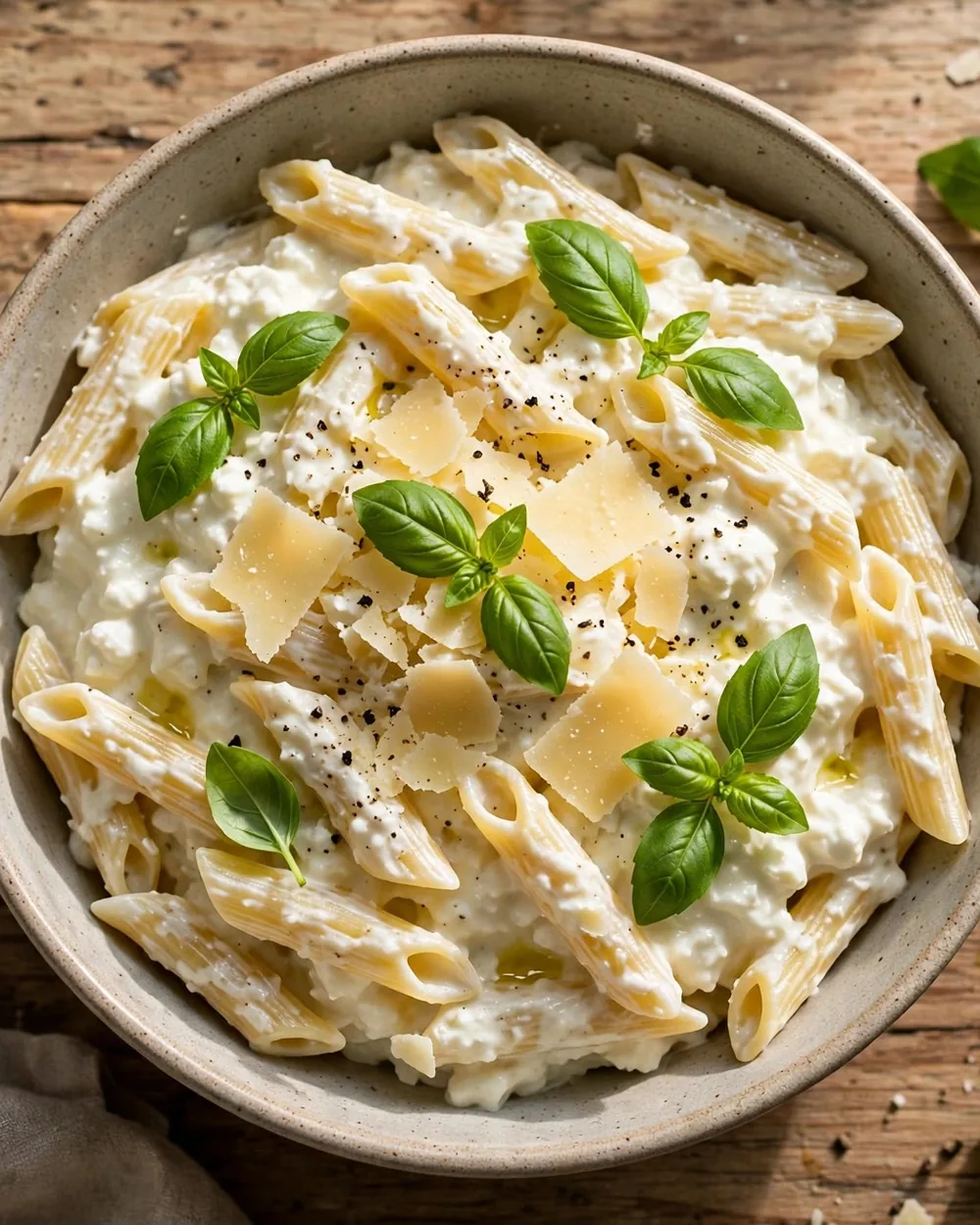 Creamy Cottage Cheese Pasta