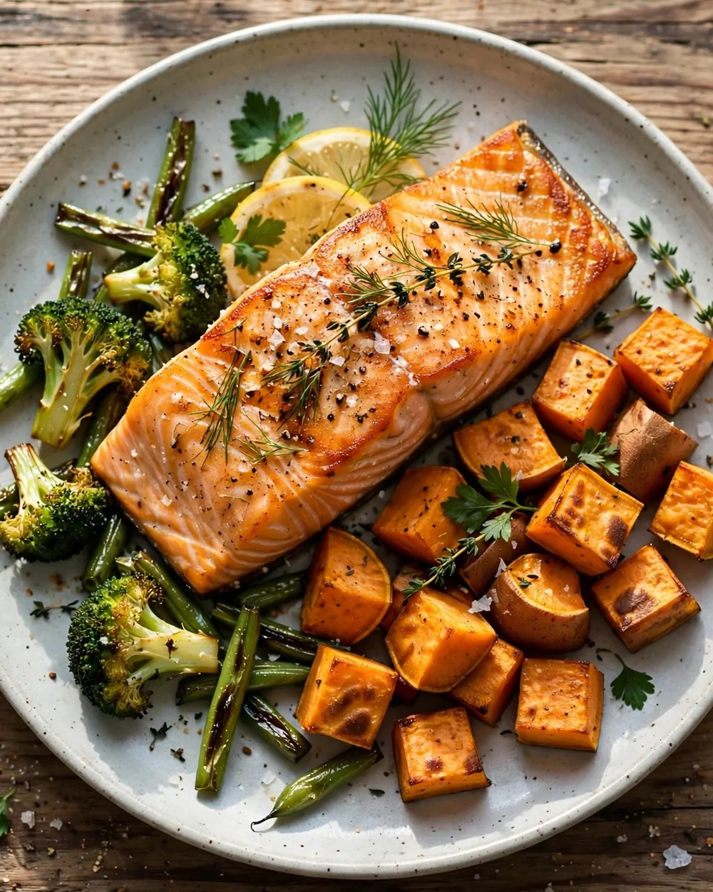 Lemon Salmon with Sweet Potato